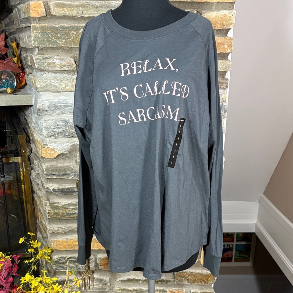 NWT Torrid Charcoal Long Sleeve Tee